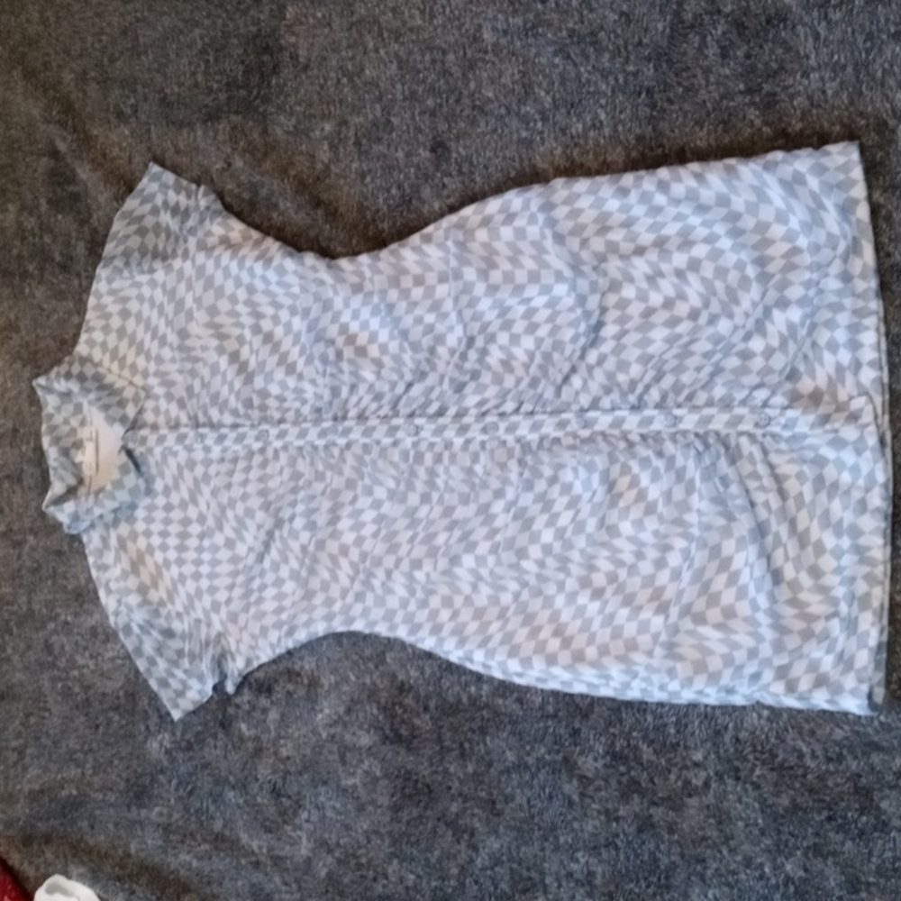Birch and Stone ruched mesh checked minidress